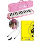Artlantis Melodika 32 Tuşlu Pembe Bez Çantalı 1 Adet Müzik Defteri A4 Plastik Kapak 40 Yaprak Spralli 1 Adet Hortumlu Melodika Askılı Taşıma Kulplu Okul Öğrenci - Standart