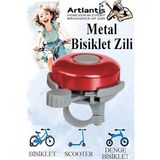 Artlantis Metal Bisiklet Zili 1 Adet Scooter Zili Denge Zili Alümünyum Bisiklet Zili Bisiklet Süsü Korna Aksesuar - Kırmızı