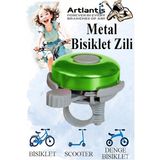 Artlantis Metal Bisiklet Zili 1 Adet Scooter Zili Denge Zili Alümünyum Bisiklet Zili Bisiklet Süsü Korna Aksesuar - Yeşil