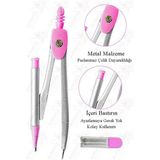 Artlantis Metal Pergel 0.7 Uçlu 1 Adet Tekil Ürün Paslanmaz Çelik Dayanıklılığı ile - Pembe