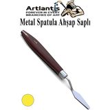 Artlantis Metal Spatula 1 Adet Boyama Bıçağı Spatülü Palet Bıçağı Paslanmaz Çelik Boya Karıştırma Kazıyıcı Ahşap Saplı 1 Adet - Sarı
