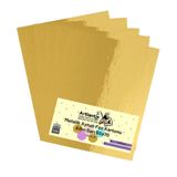 Artlantis Metalik Aynalı 5 Adet 50x70 cm Sarı Fon Kartonu