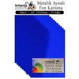 Artlantis Metalik Aynalı Fon Kartonu 10 lu A5 15x20 cm 1 Paket Okul Sınıf Dekoratif Pırıltılı Folyo Kağıt Deko