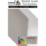 Artlantis Metalik Aynalı Fon Kartonu 10 Lu A5 15X20 cm 1 Paket Okul Sınıf Dekoratif Pırıltılı Folyo Kağıt Dekoratif Anasınıfı Kreş - Gümüş