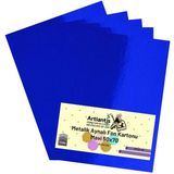 Artlantis Metalik Aynalı Fon Kartonu 50 x 70 cm 5 Adet Artlantis Metalik Aynalı Fon Kartonu - Mavi