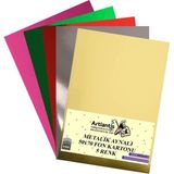 Artlantis Metalik Aynalı Karışık Renkli 5 Adet 50x70 cm Fon Kartonu