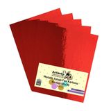 Artlantis Metalik Aynalı Kırmızı 5 Adet 50x70 cm Fon Kartonu