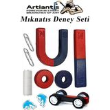 Artlantis Mıknatıs Seti 10 Parça 1 Paket Deney Malzemesi Okul Projeleri Için Manyetik U I Araba Halka Mıknatıs Deney Oyun Seti - Kırmızı - Mavi - Standart