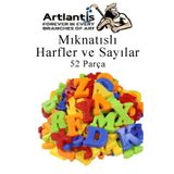 Artlantis Mıknatıslı Harfler ve Sayılar 52 Parça 1 Paket Bubu Manyetik Harf ve Sayı Okul Öncesi Eğitim Harfler