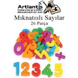 Artlantis Mıknatıslı Sayılar 26 Parça 1 Paket Bubu Manyetik Sayılar Okul Öncesi Eğitim Harfleri Öğrenme - Renkli - Standart