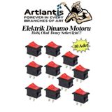 Artlantis Mini Anahtar Arapuar Çıtçıt Anahtar 10 Adet Elektrik Devresi Için Açma Kapama Düğmesi On / Off Kırmı