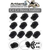 Artlantis Mini Anahtar Arapuar Çıtçıt Anahtar 10 Adet Siyah Elektrik Devresi Için Açma Kapama Düğmesi Deney On / Off Siyah Anahtar - Standart