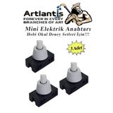 Artlantis Mini Anahtar Arapuar Çıtçıt Anahtar 3 Adet Elektrik Devresi İçin Açma Kapama Düğmesi On / Off Siyah