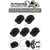 Artlantis Mini Anahtar Arapuar Çıtçıt Anahtar 5 Adet Siyah Elektrik Devresi Için Açma Kapama Düğmesi Deney On / Off Siyah Anahtar - Standart