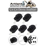Artlantis Mini Anahtar Arapuar Çıtçıt Anahtar 5 Adet Siyah Elektrik Devresi İçin Açma Kapama Düğmesi Deney On