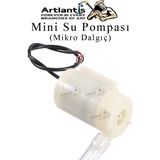 Artlantis Mini Su Pompası 1 Adet Mikro Dalgıç Pompa Solonoid Su Pompası Dc 3-5 Volt Küçük Akvaryum Motoru 100L/H - Beyaz - Standart - Mini Mikro