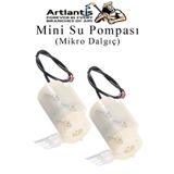 Artlantis Mini Su Pompası 2 Adet Mikro Dalgıç Pompa Solonoid Su Pompası DC 3-5 Volt Küçük Akvaryum Motoru 100l