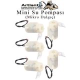 Artlantis Mini Su Pompası 5 Adet Mikro Dalgıç Pompa Solonoid Su Pompası DC 3-5 Volt Küçük Akvaryum Motoru 100l