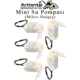 Artlantis Mini Su Pompası 5 Adet Mikro Dalgıç Pompa Solonoid Su Pompası Dc 3-5 Volt Küçük Akvaryum Motoru 100L/H - Beyaz - Standart - Mini Mikro