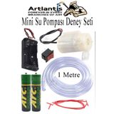 Artlantis Mini Su Pompası Deney Seti 1 Adet Hortum Pil Yatağı Anahtar Mikro Dalgıç Pompa Solonoid Su Pompası K