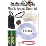 Artlantis Mini Su Pompası Deney Seti 1 Adet Hortum Pil Yatağı Anahtar Mikro Dalgıç Pompa Solonoid Su Pompası Küçük Akvaryum Motoru - Beyaz - Standart - Mini Mikro