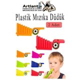 Artlantis Mızıka Düdük 2 Adet Plastik Mızıka Plastik Düdük Nostalji Mızıka Oyuncak Karne Sınıf Çocuk Hediye