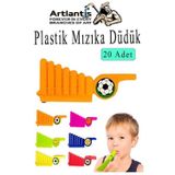 Artlantis Mızıka Düdük 20 Adet Plastik Mızıka Plastik Düdük Nostalji Mızıka Oyuncak Karne Sınıf Çocuk Hediye