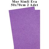 Artlantis Mor Simli Eva 50X70 cm 2 Adet Simli Eva Süngeri Okul Kreş Anasınıfı Elişi Etkinlikleri - Standart - 50x70cm