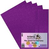 Artlantis Mor Simli Karton 35X50 5 Adet Artlantis Simli Karton Mor 5 Adet 35*50 - standart
