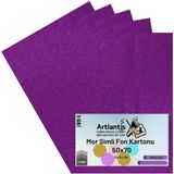 Artlantis Mor Simli Karton 50X70 5 Adet Artlantis Simli Karton Mor 5 Adet 50*70 - standart