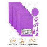Artlantis Mor Simli Karton A5 15x20 cm 10 lu 1 Paket Simli Fon Kartonu Parıltılı Kağıt Anasınıfı Kreş Etkinlik Proje