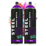 Artlantis Mor Sprey Boya 200 ml 2 Adet Hızlı Kuruyan Profesyonel Ahşap Plastik Demir Metal Cam Porselen Duvar