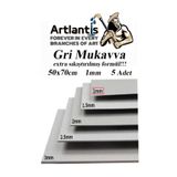 Artlantis Mukavva Gri 1 Mm 50x70 Cm 5 Adet Sert Karton Ekstra Sıkıştırılmış 50*70 Mukavva Gri Renkli 5 Adet