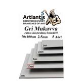 Artlantis Mukavva Gri 2.5 Mm 70x100 Cm 5 Adet Sert Karton Ekstra Sıkıştırılmış 70*100 Mukavva Gri Renkli 5 Ade