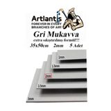 Artlantis Mukavva Gri 2 Mm 35x50 Cm 5 Adet Sert Karton Ekstra Sıkıştırılmış 35*50 Mukavva Gri Renkli 2mm 5 Ade