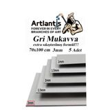 Artlantis Mukavva Gri 3 Mm 70x100 Cm 5 Adet Sert Karton Ekstra Sıkıştırılmış 70*100 Mukavva Gri Renkli 5 Adet