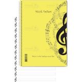 Artlantis Müzik Defteri A4 Spralli 40 Yaprak 1 Adet Sol Anahtarlı Telli Müzik Defteri Büyük Boy 12 Sütunlu - Renkli