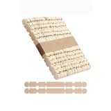 Artlantis Naturel Geçmeli Dil Çubuğu Dar 50 li 1 Paket Çentikli Tırtıklı Geçirmeli Eklemeli Naturel Dondurma Çubuğu Kesik Uçlu Ahşap Çubuk