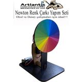 Artlantis Newton Renk Çarkı Yapım Seti 1 Adet 12X7X10 cm Fen Bilimleri Deney Setleri Okul Sınıf Nevton Çarkı - Çok Renkli - Standart