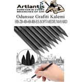 Artlantis Odunsuz Grafiti Kalemi 9 Lu 1 Paket Odunsuz Kömür Kalemi Füzen Kalemi Çizim Kalemi Eskiz ve Karakalem Kalemi - Standart - Siyah