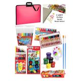 Artlantis Öğrenci Boyama Seti 11 Parça 1 Paket 35x50 Resim Çantası Resim Defter Fatih Sulu Boya Kuru Boya Past