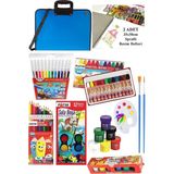 Artlantis Öğrenci Boyama Seti 11 Parça 1 Paket 35X50 Resim Çantası Resim Defter Fatih Sulu Boya Kuru Boya Pastel Boya Keçeli Kalem - Mavi - Standart - 35x50cm