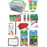 Artlantis Okul Kırtasiye Seti 15 Parça 1 Paket Alpino Keçeli Kalem Kuruboya Pastel Boya Oyun Hamuru Makas Stick Yapıştırıcı - Renkli - Standart