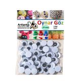 Artlantis Oynar Göz Siyah 10 mm 150 li 1 Paket Oynayan Göz 10mm Hobi Tasarım Anasınıfı Kreş Etkinlik Elişi
