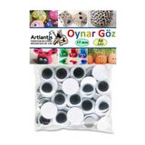 Artlantis Oynar Göz Siyah 15 mm 50 li 1 Paket Oynayan Göz 15mm Hobi Tasarım Anasınıfı Kreş Etkinlik Elişi