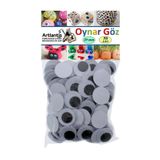 Artlantis Oynar Göz Siyah 20 mm 50 li 1 Paket Oynayan Göz 20mm Hobi Tasarım Anasınıfı Kreş Etkinlik Elişi