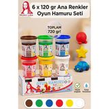 Artlantis Oyun Hamuru 6 Renk 720GR 1 Paket Monalisa 6 Lı Oyun Hamuru Kurumaya Karşı Dirençli Okul Öncesi Kreş Yumuşak Dokulu - Kırmızı