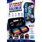 Artlantis Oyun Konsolu Kabartmalı Bölmeli Kalemlik 1 Adet P-6011 Erkek Çocuk Okul Kalem Kutusu 3 Boyutlu Joystick Hediyelik - Mavi