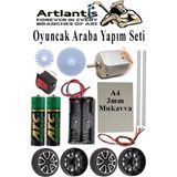 Artlantis Oyuncak Araba Yapım Seti 1 Paket Plastik Tekerlek Deney Için 2 Adet Metal Şaft Proje Deney Seti Dc Motor Çark Dişli Okul - Beyaz - Standart - 28 mm