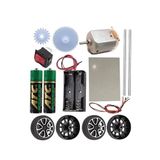 Artlantis Oyuncak Araba Yapım Seti 1 Paket Plastik Tekerlek Deney İçin 2 Adet Metal Şaft Proje Deney Seti Dc Motor Çark Dişli Okul